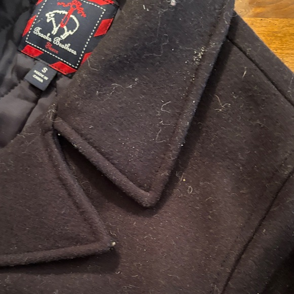 Brooks Brothers Black Wool Pea Coat - Picture 7 of 11